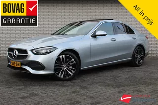 Mercedes C-Klasse C300 e AMG Line | Panodak | Trekhaak | Camera | Burmester | Stoelverwarming | Interieurvoorverwarming | Lane assist | PDC | Vingerdrukscanner